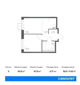 33,9 м², 1-комнатная квартира 5 350 000 ₽ - изображение 20