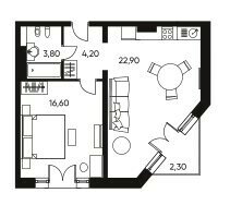 47,1 м², 2-комнатные апартаменты 17 882 700 ₽ - изображение 55