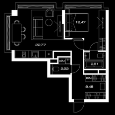 Квартира 50 м², 1-комнатная - изображение 2