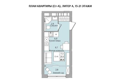 33,8 м², 1-комнатная квартира 2 800 000 ₽ - изображение 67