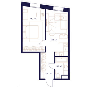 Квартира 47,7 м², 1-комнатная - изображение 1