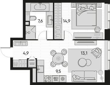 53,5 м², 2-комнатная квартира 23 000 000 ₽ - изображение 105