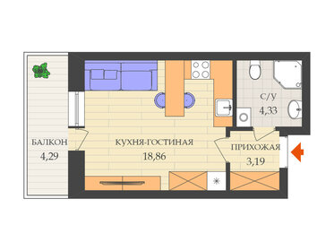 69 м², 3-комнатная квартира 3 000 ₽ в сутки - изображение 35