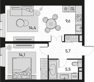 59 м², 3-комнатная квартира 21 500 000 ₽ - изображение 121