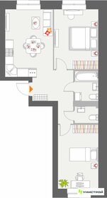Квартира 60,3 м², 2-комнатная - изображение 1