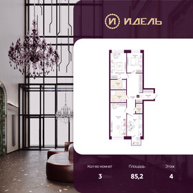 Квартира 85,2 м², 3-комнатная - изображение 1