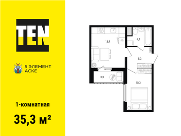 40 м², 1-комнатная квартира 3 000 000 ₽ - изображение 97