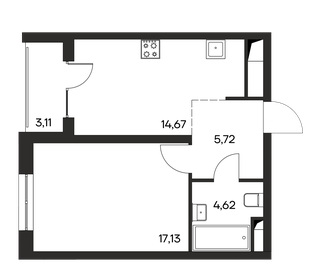 45,2 м², 1-комнатная квартира 6 556 900 ₽ - изображение 14