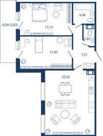 80,1 м², 2-комнатные апартаменты 29 644 960 ₽ - изображение 51