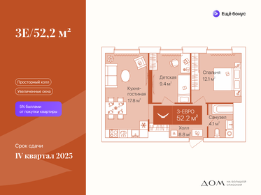 52,7 м², 2-комнатная квартира 7 450 000 ₽ - изображение 22