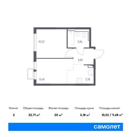 30 м², 1-комнатная квартира 6 800 000 ₽ - изображение 40