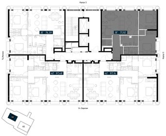 73 м², 2-комнатные апартаменты 50 000 000 ₽ - изображение 67