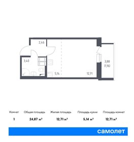 Квартира 24,9 м², студия - изображение 1