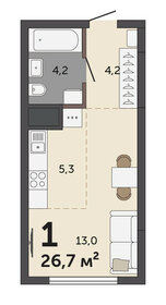 Квартира 26,7 м², студия - изображение 2
