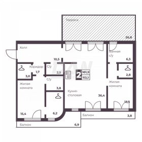 134,1 м², 4-комнатная квартира 15 500 000 ₽ - изображение 113