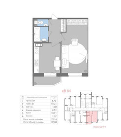 39,8 м², 1-комнатная квартира 5 143 200 ₽ - изображение 60