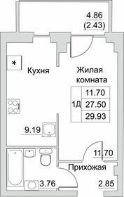 30,1 м², 1-комнатная квартира 2 550 000 ₽ - изображение 74