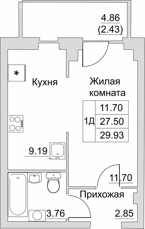 Варианты планировок ЖК «Семейный» - планировка 2