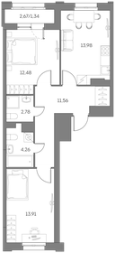 46,4 м², 2-комнатная квартира 20 147 044 ₽ - изображение 1