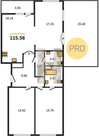 Квартира 115,6 м², 2-комнатная - изображение 1