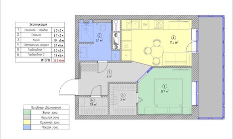 39,7 м², 1-комнатная квартира 6 298 405 ₽ - изображение 6