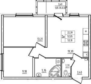 57 м², 2-комнатная квартира 6 750 000 ₽ - изображение 73