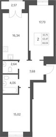 Квартира 65 м², 2-комнатная - изображение 1