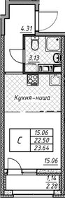 Квартира 23,6 м², студия - изображение 1