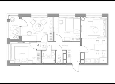 Квартира 67,8 м², 4-комнатная - изображение 2