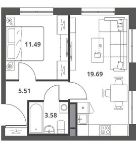 Квартира 40,3 м², 2-комнатная - изображение 1