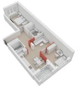 Квартира 69,1 м², 1-комнатная - изображение 2