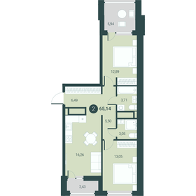 65,1 м², 2-комнатная квартира 7 750 000 ₽ - изображение 4