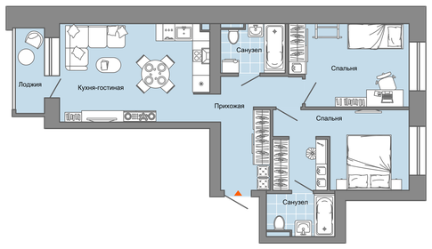 66 м², 3-комнатная квартира 7 712 523 ₽ - изображение 20