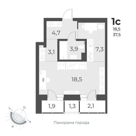 32,6 м², квартира-студия 5 680 000 ₽ - изображение 110