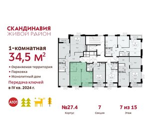 36 м², 1-комнатная квартира 12 600 000 ₽ - изображение 80