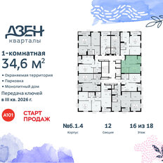 Квартира 34,6 м², 1-комнатная - изображение 4