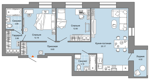 72 м², 3-комнатная квартира 6 915 356 ₽ - изображение 28