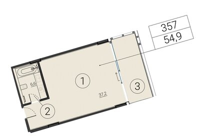 54,2 м², 1-комнатные апартаменты 75 880 000 ₽ - изображение 69