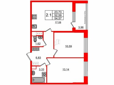 57,4 м², 2-комнатная квартира 11 330 000 ₽ - изображение 98
