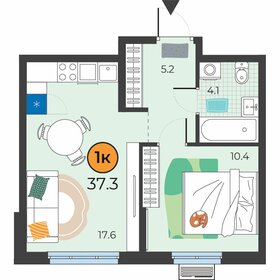 42,8 м², 1-комнатная квартира 3 800 000 ₽ - изображение 71