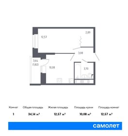 32,3 м², 1-комнатная квартира 6 200 000 ₽ - изображение 68