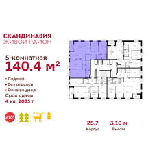 Квартира 140,4 м², 5-комнатная - изображение 2