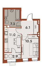 Квартира 37,8 м², 1-комнатная - изображение 1