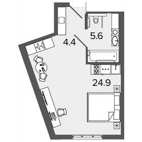 37,5 м², 1-комнатные апартаменты 7 700 000 ₽ - изображение 87