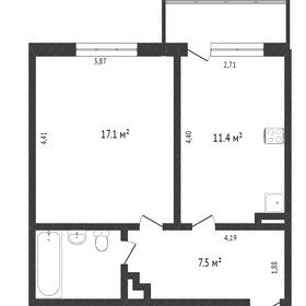 Квартира 38,5 м², 1-комнатная - изображение 1