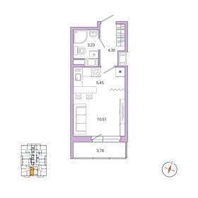 20,8 м², квартира-студия 3 800 000 ₽ - изображение 79