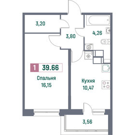 39,7 м², 1-комнатная квартира 6 984 126 ₽ - изображение 8