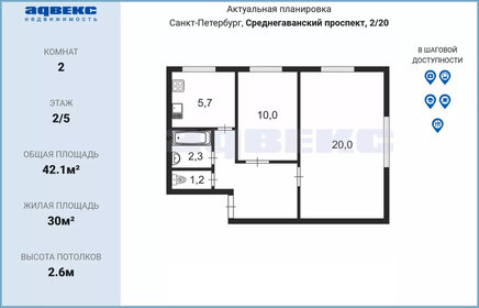 40,8 м², 2-комнатная квартира 11 450 000 ₽ - изображение 63