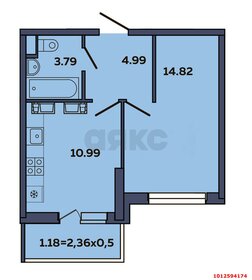 37 м², 1-комнатная квартира 4 700 000 ₽ - изображение 62