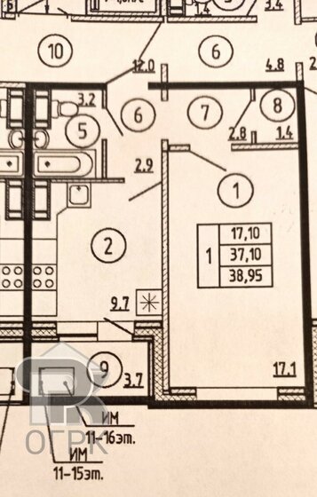 39 м², 1-комнатная квартира 4 250 000 ₽ - изображение 15